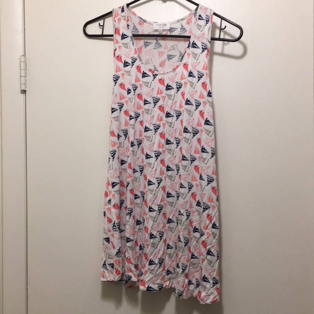 Sailboat Maternity tank top